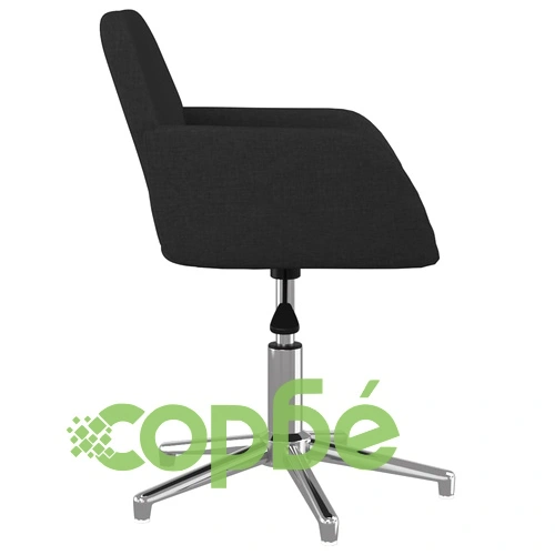 Въртящ се офис стол, черен, текстил ➤ топ цена ➤ sorbe.bg