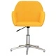 Въртящ се офис стол, светложълт, текстил