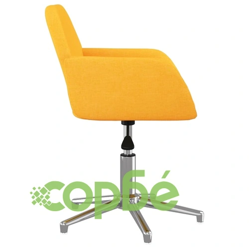 Въртящ се офис стол, светложълт, текстил ➤ топ цена ➤ sorbe.bg