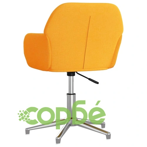 Въртящ се офис стол, светложълт, текстил ➤ топ цена ➤ sorbe.bg