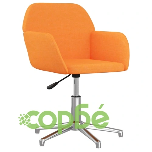 Въртящ се офис стол, тъмножълт, текстил ➤ топ цена ➤ sorbe.bg