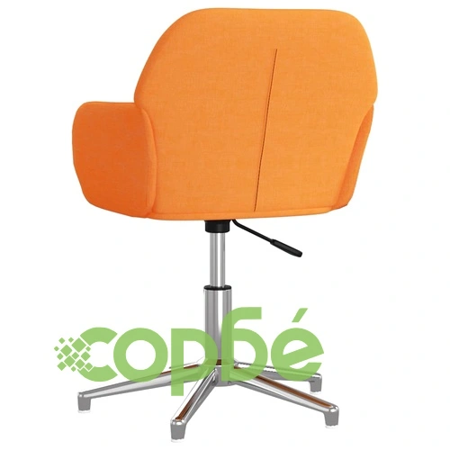 Въртящ се офис стол, тъмножълт, текстил ➤ топ цена ➤ sorbe.bg