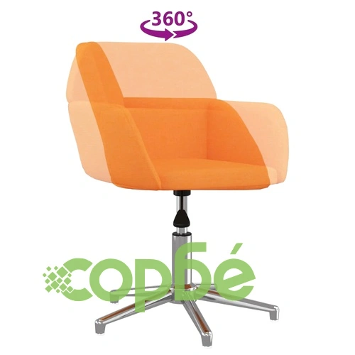 Въртящ се офис стол, тъмножълт, текстил ➤ топ цена ➤ sorbe.bg