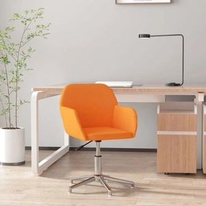 Въртящ се офис стол, тъмножълт, текстил