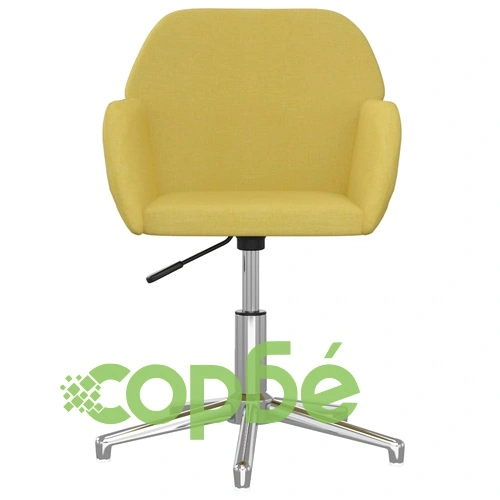 Въртящ се офис стол, светлозелен, текстил ➤ топ цена ➤ sorbe.bg