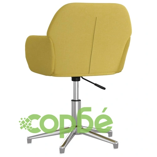 Въртящ се офис стол, светлозелен, текстил ➤ топ цена ➤ sorbe.bg