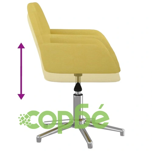 Въртящ се офис стол, светлозелен, текстил ➤ топ цена ➤ sorbe.bg