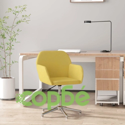 Въртящ се офис стол, светлозелен, текстил ➤ топ цена ➤ sorbe.bg