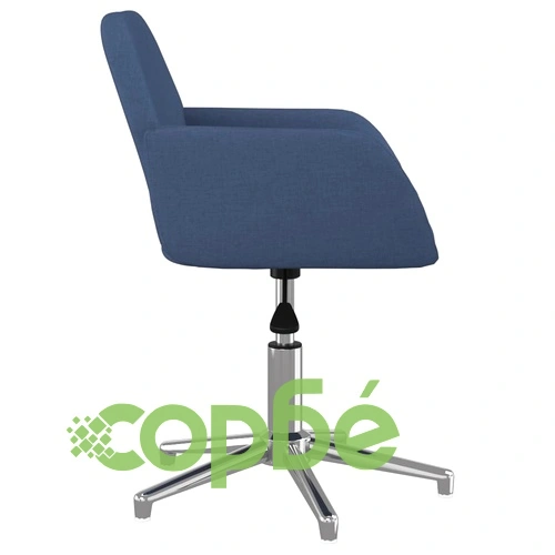 Въртящ се офис стол, син, текстил ➤ топ цена ➤ sorbe.bg