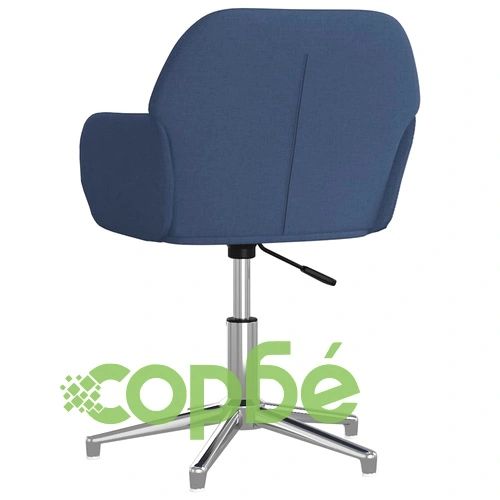 Въртящ се офис стол, син, текстил ➤ топ цена ➤ sorbe.bg