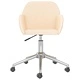 Въртящ се офис стол, кремав, текстил