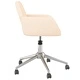 Въртящ се офис стол, кремав, текстил
