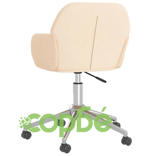 Въртящ се офис стол, кремав, текстил ➤ топ цена ➤ sorbe.bg