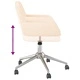 Въртящ се офис стол, кремав, текстил