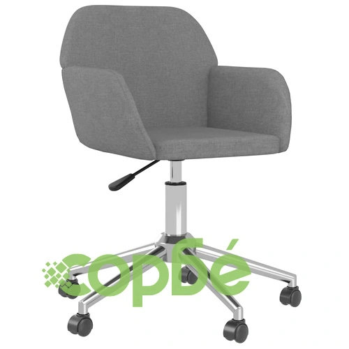Въртящ се офис стол, светлосив, текстил ➤ топ цена ➤ sorbe.bg