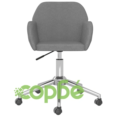 Въртящ се офис стол, светлосив, текстил ➤ топ цена ➤ sorbe.bg