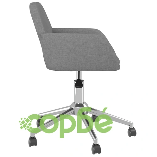 Въртящ се офис стол, светлосив, текстил ➤ топ цена ➤ sorbe.bg