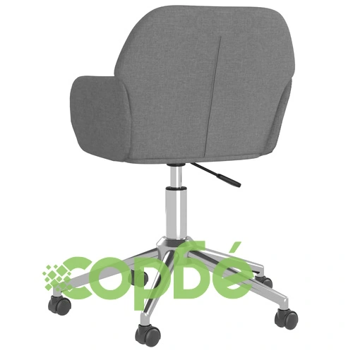 Въртящ се офис стол, светлосив, текстил ➤ топ цена ➤ sorbe.bg