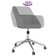 Въртящ се офис стол, светлосив, текстил