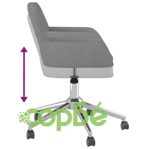 Въртящ се офис стол, светлосив, текстил ➤ топ цена ➤ sorbe.bg