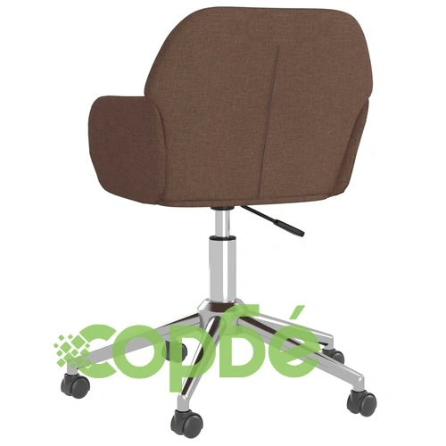 Въртящ се офис стол, кафяв, текстил ➤ топ цена ➤ sorbe.bg
