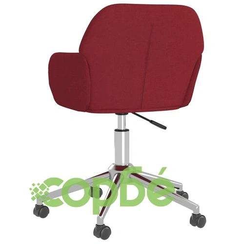 Въртящ се офис стол, виненочервен, текстил ➤ топ цена ➤ sorbe.bg