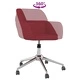 Въртящ се офис стол, виненочервен, текстил