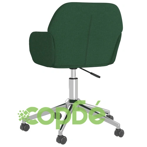 Въртящ се офис стол, тъмнозелен, кадифе ➤ топ цена ➤ sorbe.bg
