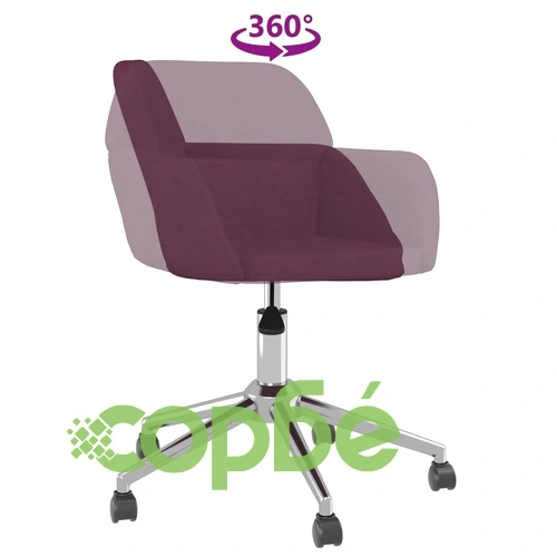 Въртящ се офис стол, лилав, текстил ➤ топ цена ➤ sorbe.bg