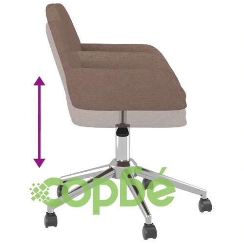 Въртящ се офис стол, таупе, текстил ➤ топ цена ➤ sorbe.bg