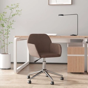 Въртящ се офис стол, таупе, текстил