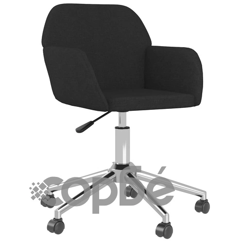 Въртящ се офис стол, черен, текстил ➤ топ цена ➤ sorbe.bg