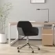 Въртящ се офис стол, черен, текстил