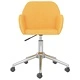 Въртящ се офис стол, светложълт, текстил