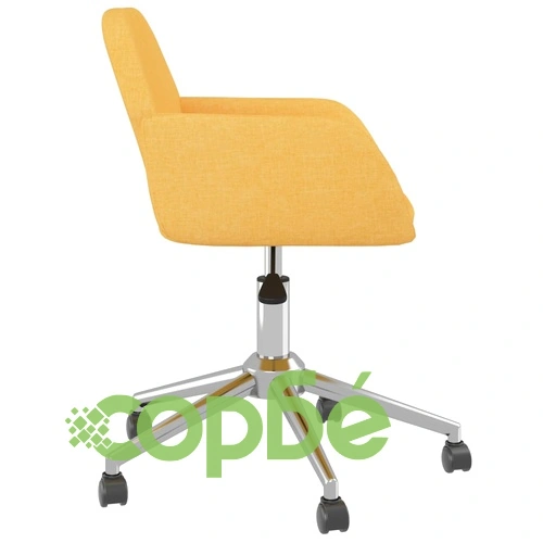 Въртящ се офис стол, светложълт, текстил ➤ топ цена ➤ sorbe.bg