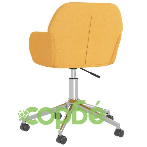 Въртящ се офис стол, светложълт, текстил ➤ топ цена ➤ sorbe.bg