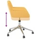 Въртящ се офис стол, светложълт, текстил