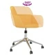 Въртящ се офис стол, светложълт, текстил