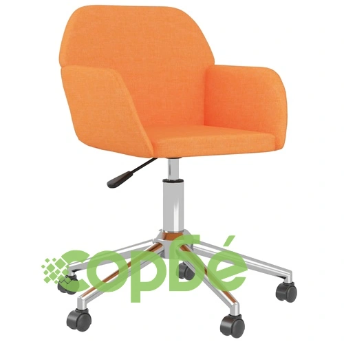 Въртящ се офис стол, тъмножълт, текстил ➤ топ цена ➤ sorbe.bg