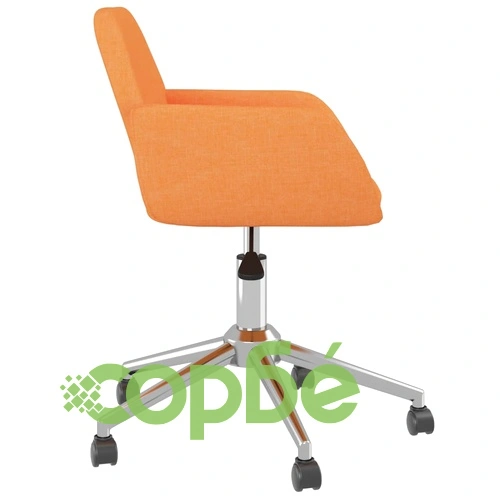 Въртящ се офис стол, тъмножълт, текстил ➤ топ цена ➤ sorbe.bg