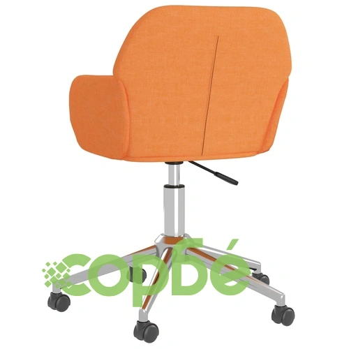 Въртящ се офис стол, тъмножълт, текстил ➤ топ цена ➤ sorbe.bg