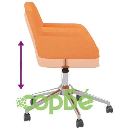 Въртящ се офис стол, тъмножълт, текстил ➤ топ цена ➤ sorbe.bg