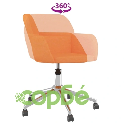 Въртящ се офис стол, тъмножълт, текстил ➤ топ цена ➤ sorbe.bg