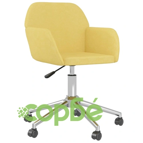 Въртящ се офис стол, светлозелен, текстил ➤ топ цена ➤ sorbe.bg