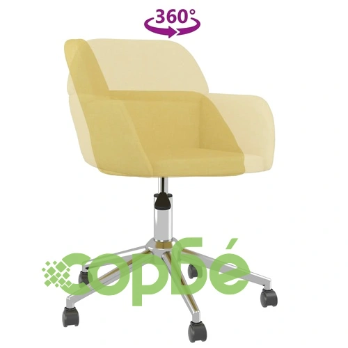 Въртящ се офис стол, светлозелен, текстил ➤ топ цена ➤ sorbe.bg