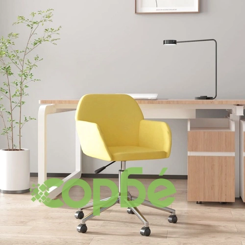 Въртящ се офис стол, светлозелен, текстил ➤ топ цена ➤ sorbe.bg