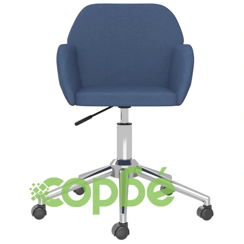 Въртящ се офис стол, син, текстил ➤ топ цена ➤ sorbe.bg