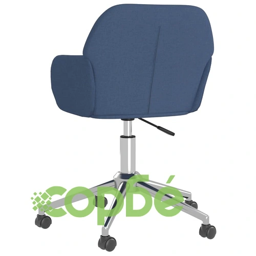 Въртящ се офис стол, син, текстил ➤ топ цена ➤ sorbe.bg