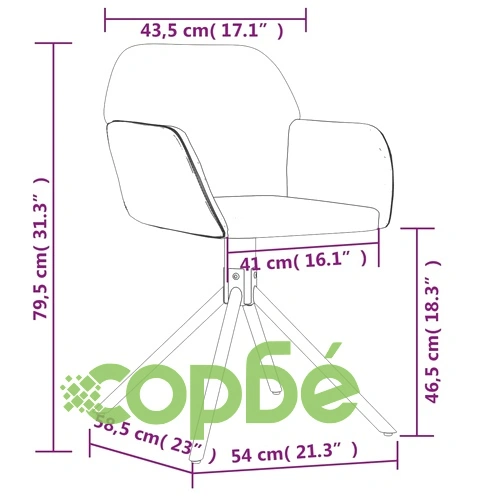 Въртящи се трапезни столове, 2 бр, тъмнозелени, кадифе ➤ топ цена ➤ sorbe.bg