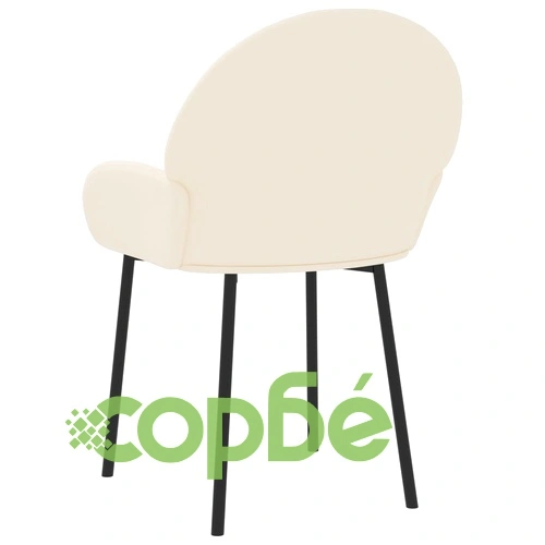 Tрапезни столове, 2 бр, кремави, изкуствена кожа ➤ топ цена ➤ sorbe.bg
